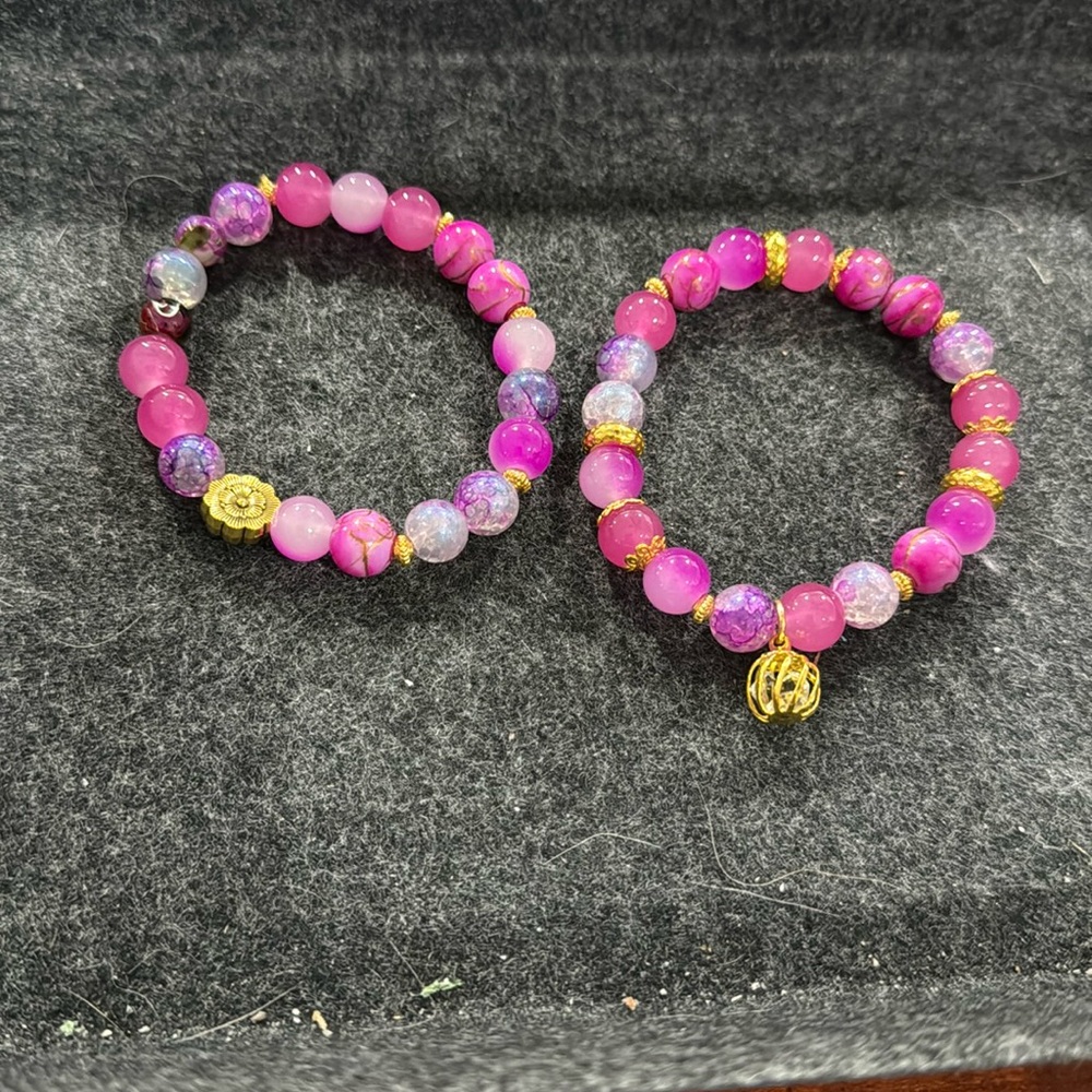 Handmade Porcelain Beads Bracelet Set